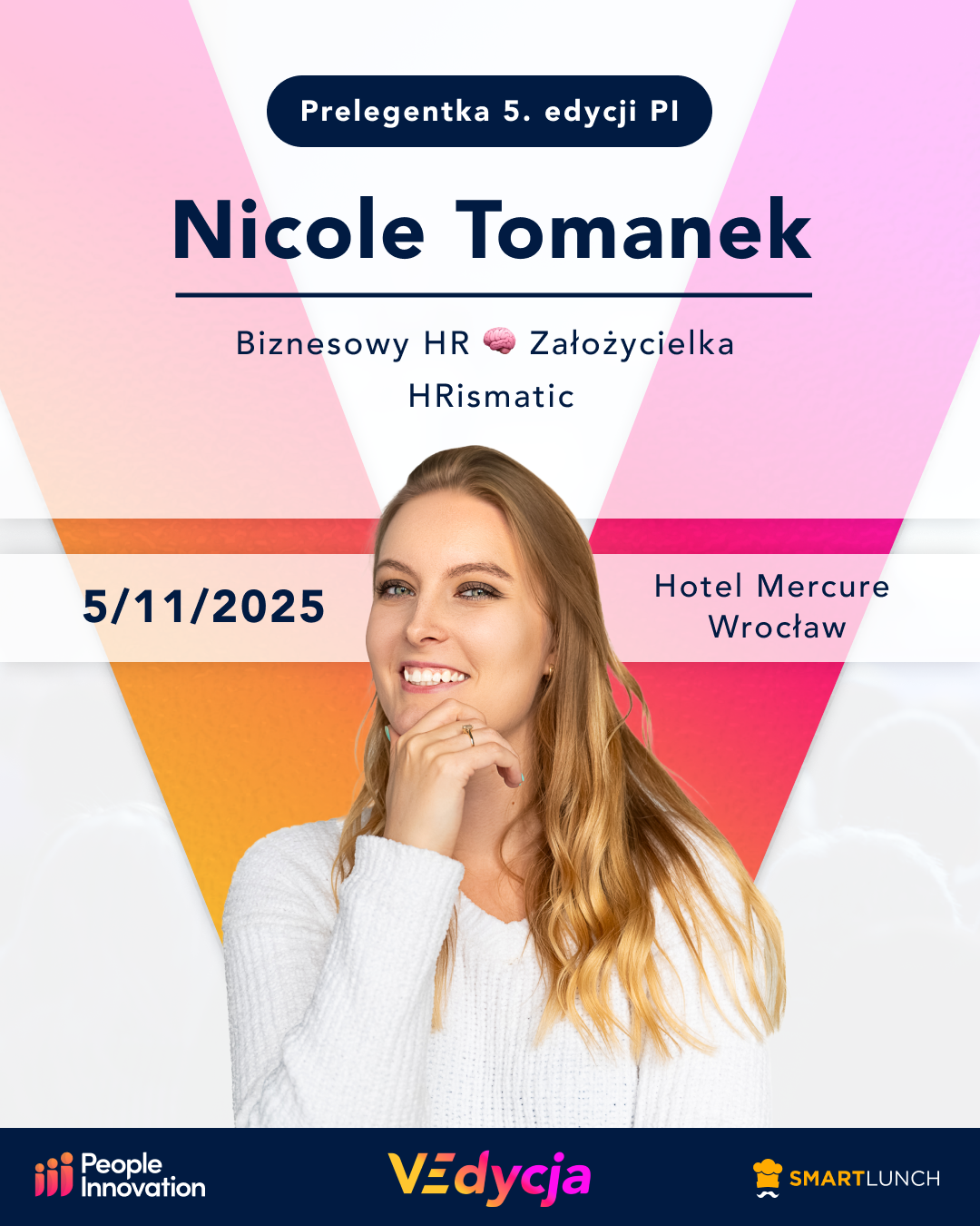 Materiały archiwalne wydarzenia People Innovation - wystąpienie eksperckie w tematyce wellbeingu pracowniczego.